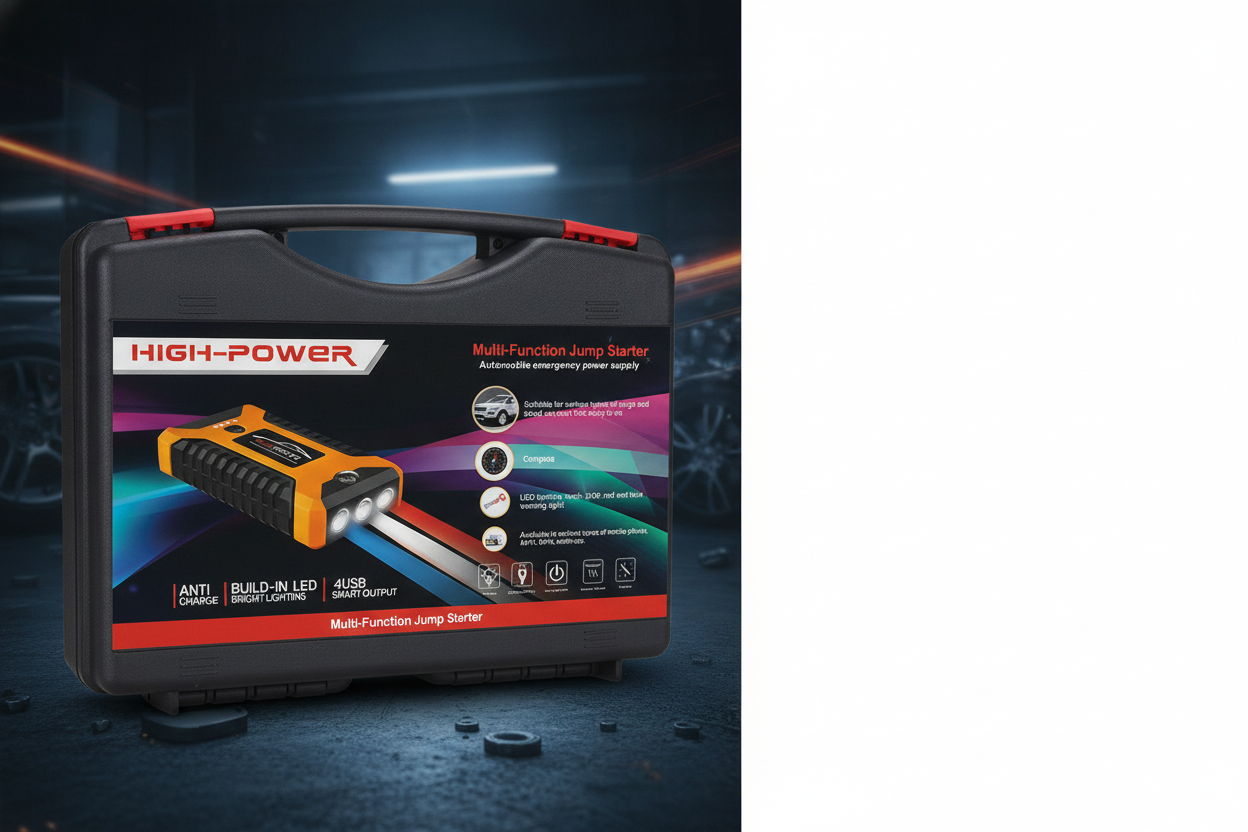 Пускозарядний пристрій High-Power JumpStarter JX27 99800 мАг 600А портативний бустер у кейсі