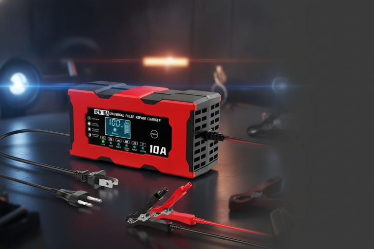 Зарядний пристрій для акумуляторів 12V 10A XJB1210-2 AGM GEL EFB свинцево-кислотні LCD імпульсний