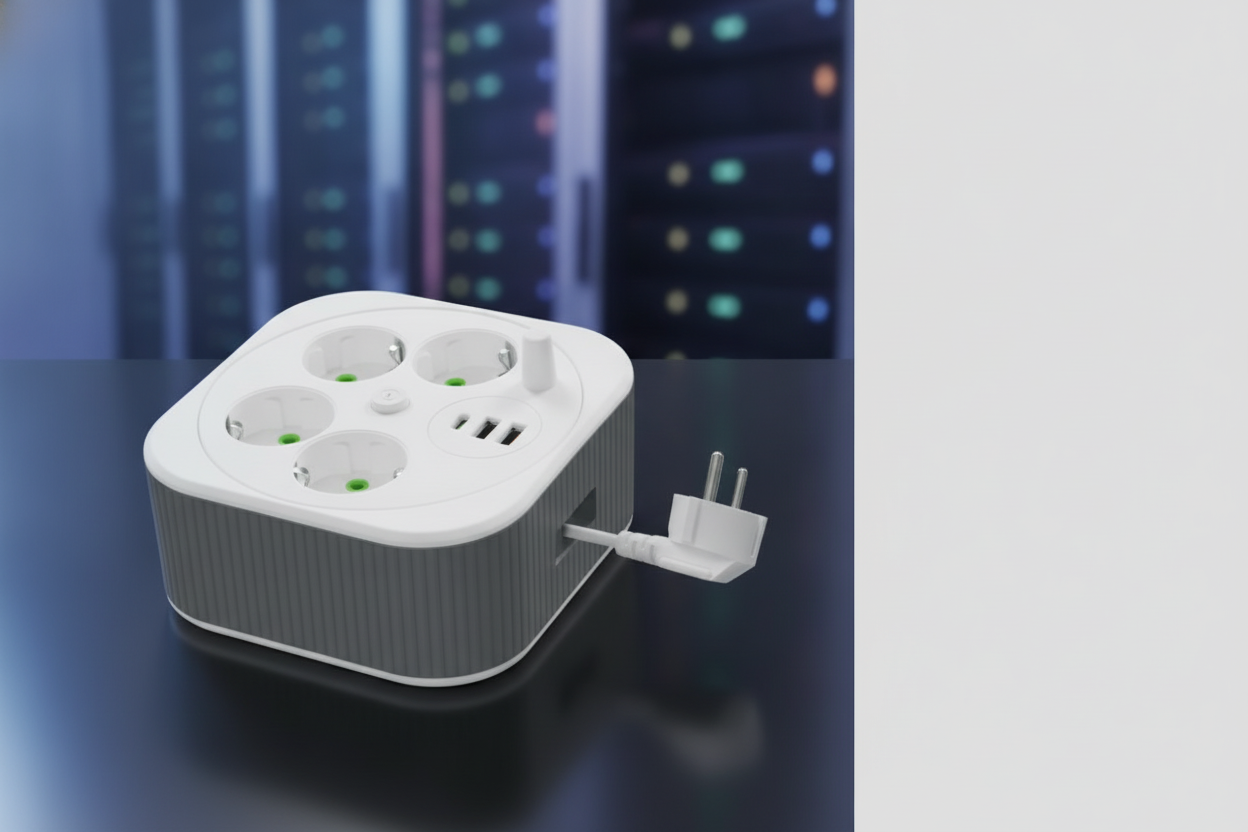 Мережевий фільтр-подовжувач PNS-05 4 розетки 2xUSB Type-C PD 4м LED білий