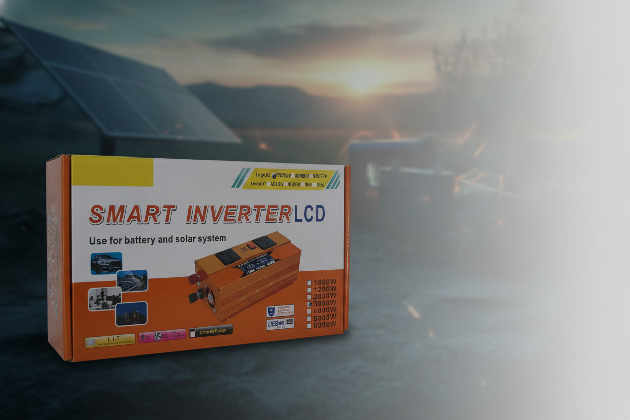 Інвертор перетворювач напруги 3000W 12V-220V з LCD дисплеєм модифікована синусоїда Smart Inverter