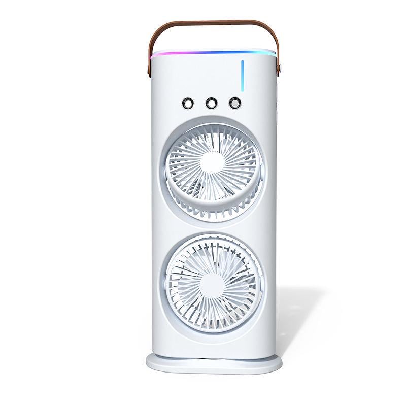 Портативний вентилятор з зволожувачем Mini-Fan FS-04 LED RGB Type-C акумулятор автообертання - Зображення 3