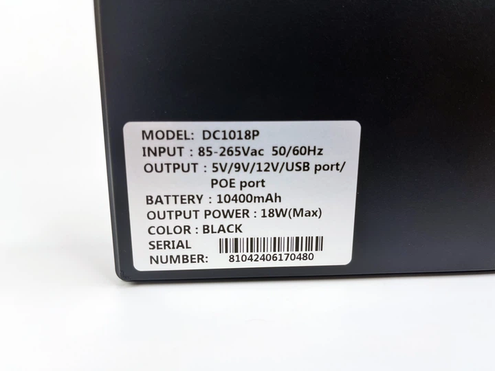 ДБЖ Power Bank DC1018P для роутера та відеокамери 5V/9V/12V USB 10400mAh - Зображення 3