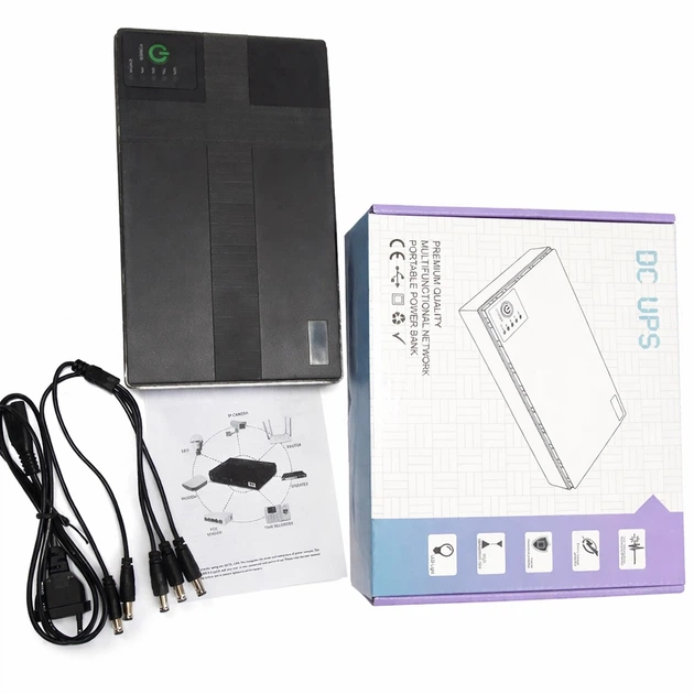 ДБЖ UPS Power Bank Voltronic DC1019P 20000mAh 18W для роутера, камери, 5V/9V/12V/POE/USB - Зображення 3