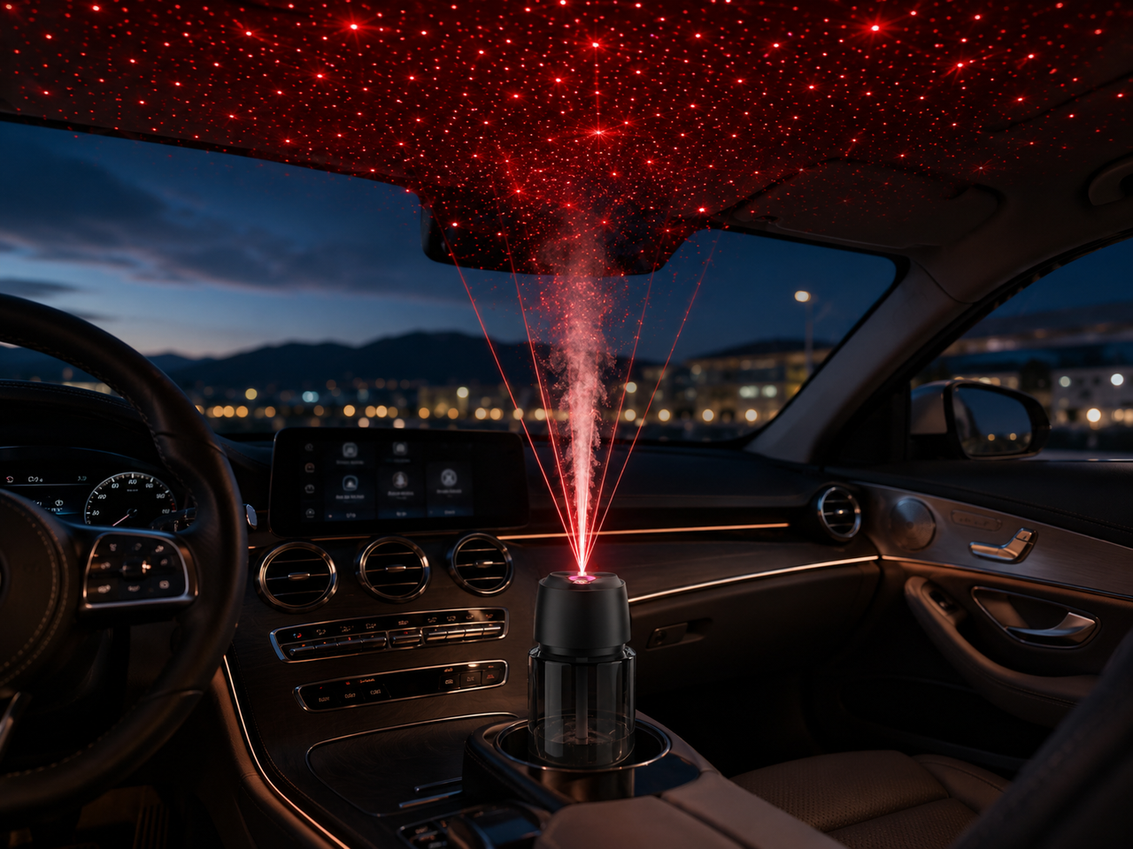 Автомобільний ароматизатор XT056 Зоряне небо з LED-підсвічуванням і USB, 5 ароматів - Зображення 4
