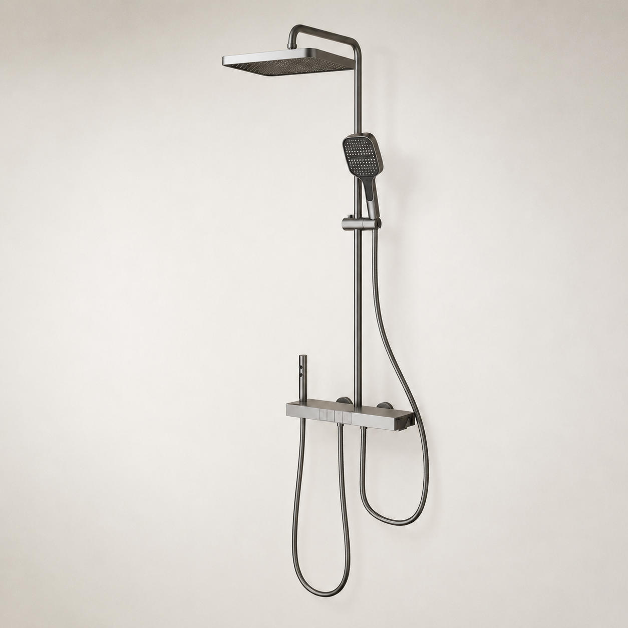 Душова система зі змішувачем Faucet CR25-HT028 настінна з тропічним душем графіт - Зображення 6