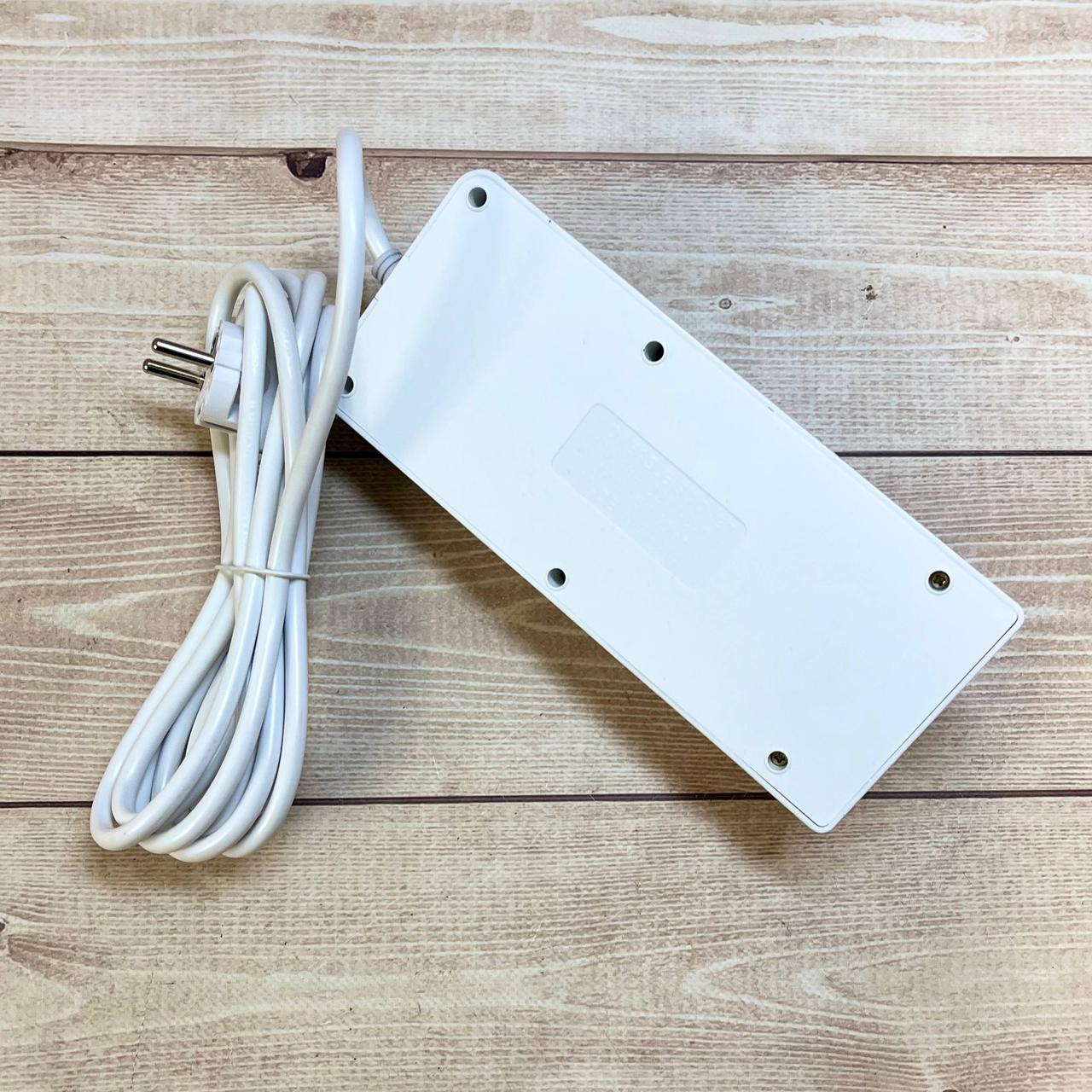 Мережевий подовжувач Q360 PNS-06 з бездротовою зарядкою 3 розетки 4USB 2Type-C 3м LED білий - Зображення 9