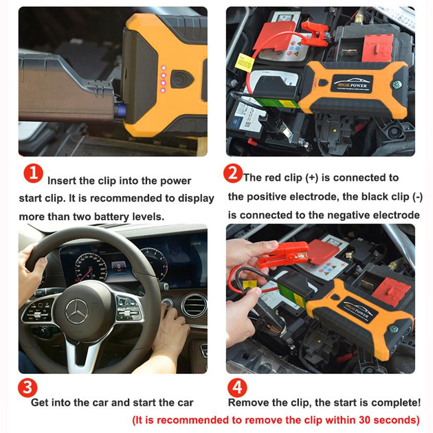 Пускозарядний пристрій High-Power JumpStarter JX27 99800 мАг 600А портативний бустер у кейсі - Зображення 10