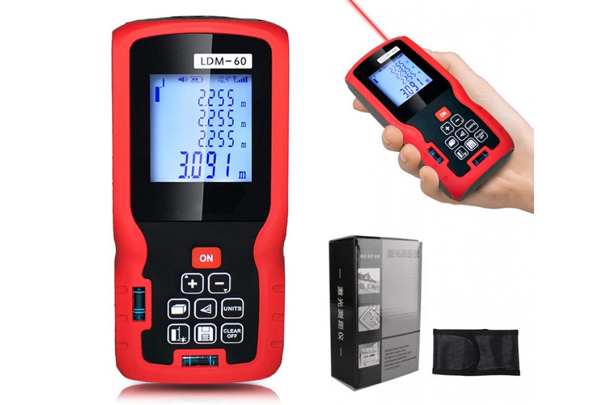 Далекомір лазерний RL-41 до 40м з LCD дисплеєм, розрахунок площі та об'єму - Зображення 5
