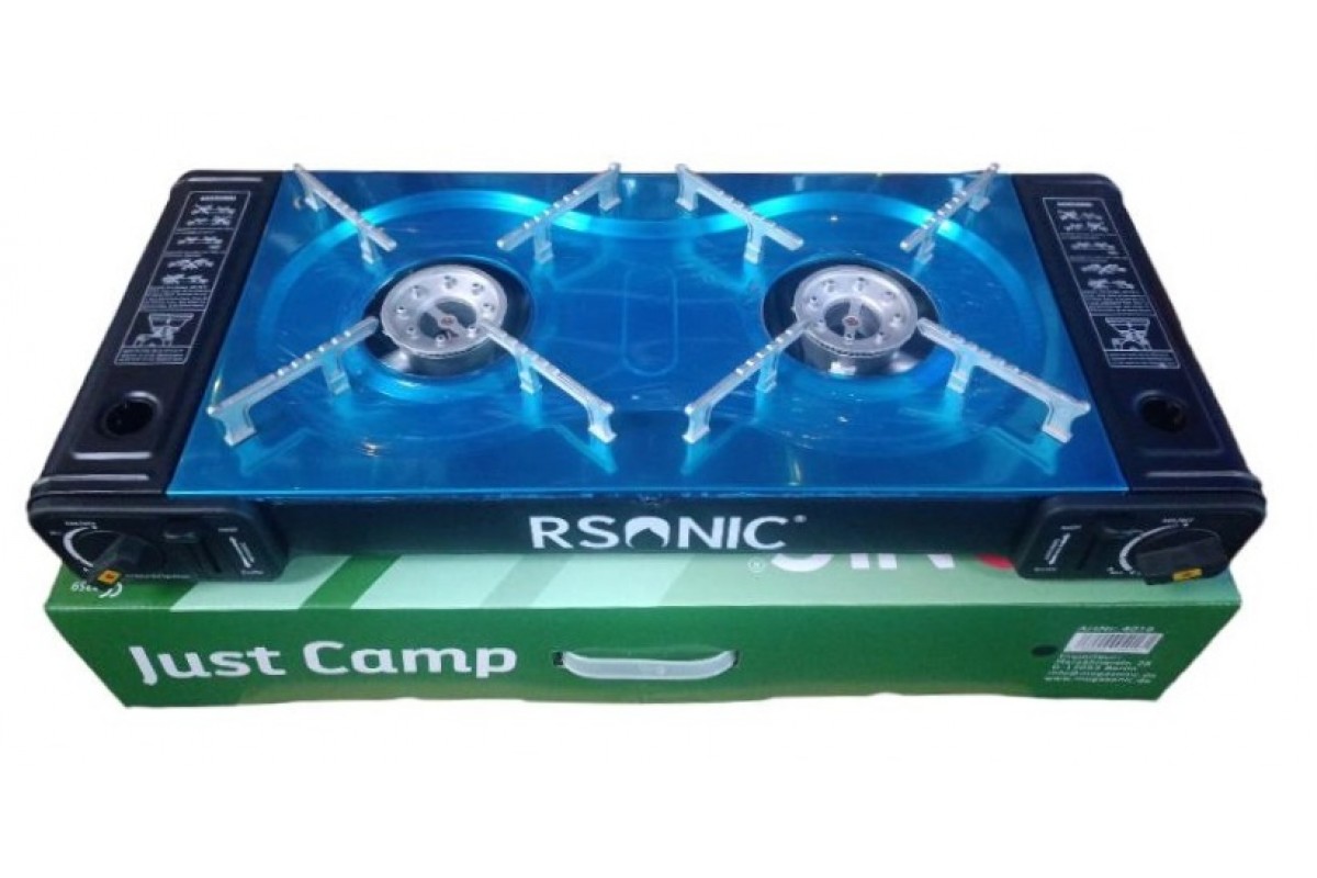 Газова плита настільна 2 конфорки RSonic Just Camp 4016 потужність 2.3 кВт портативна кемпінгова - Зображення 2